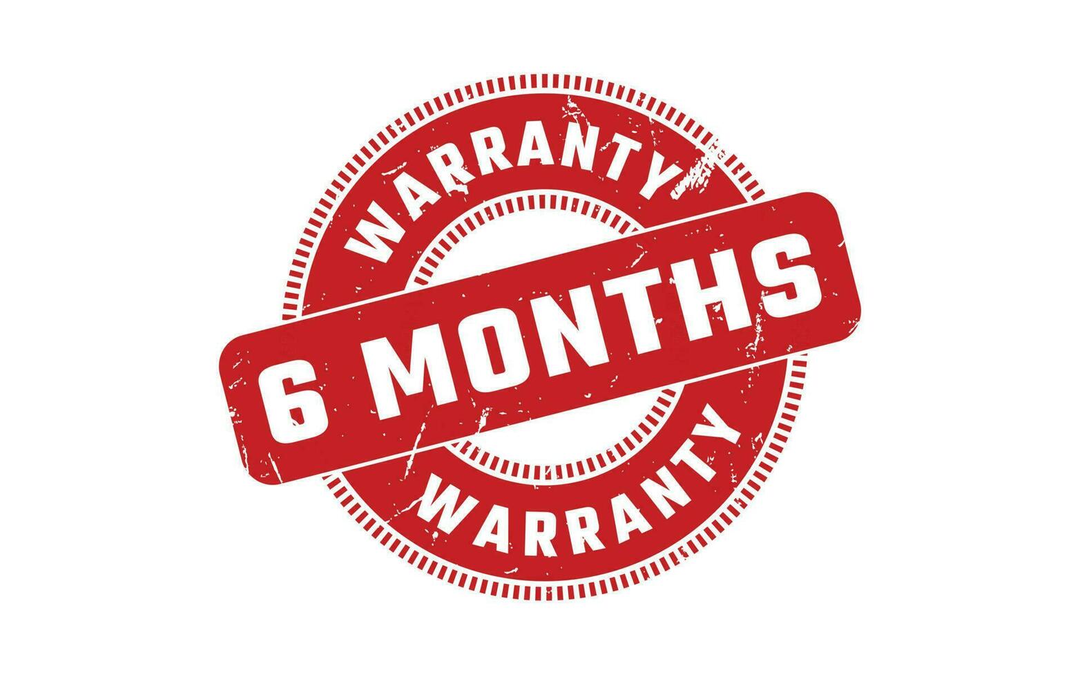6 months warranty Rubber Stamp vector