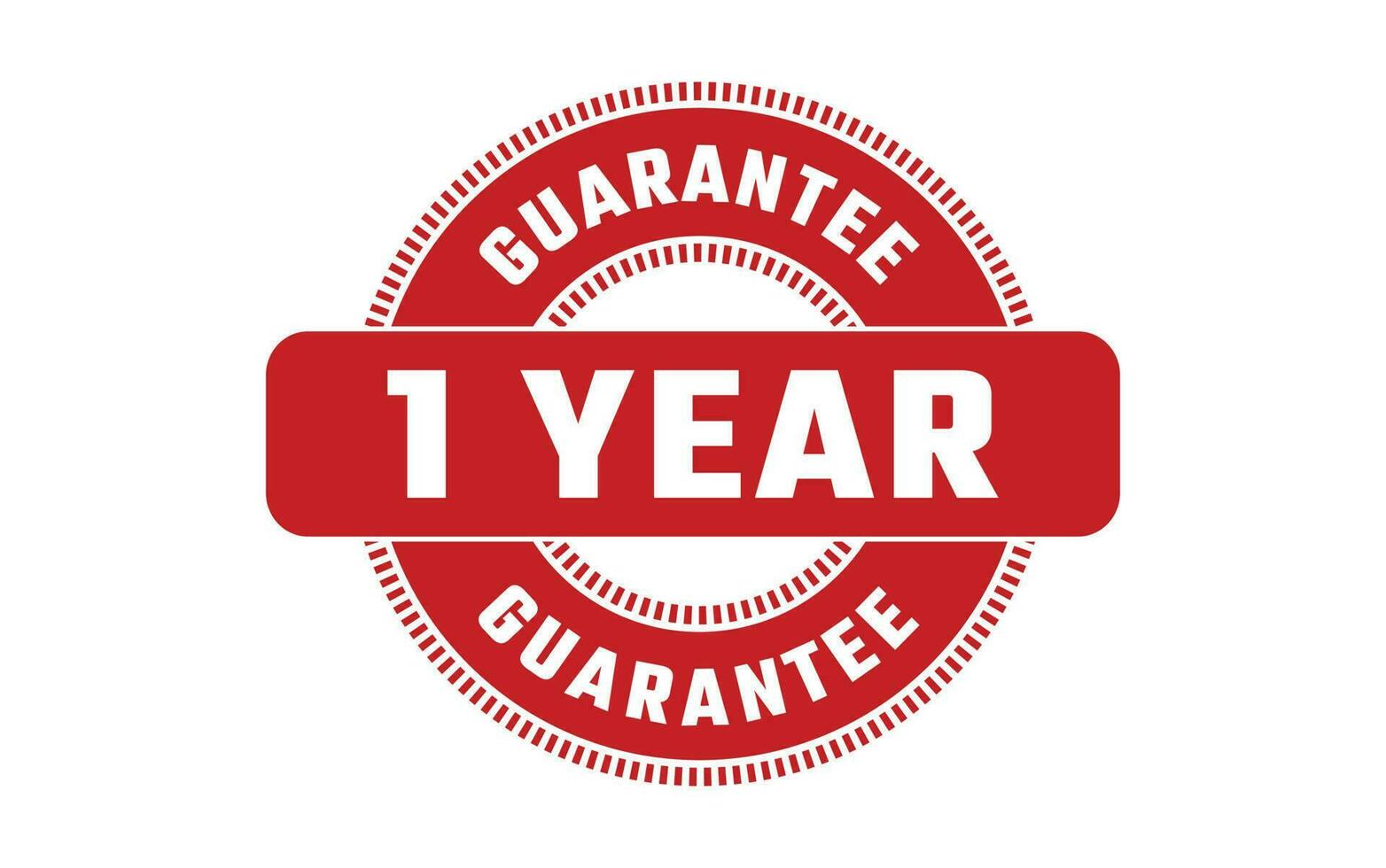 1 Year Guarantee Rubber Stamp vector
