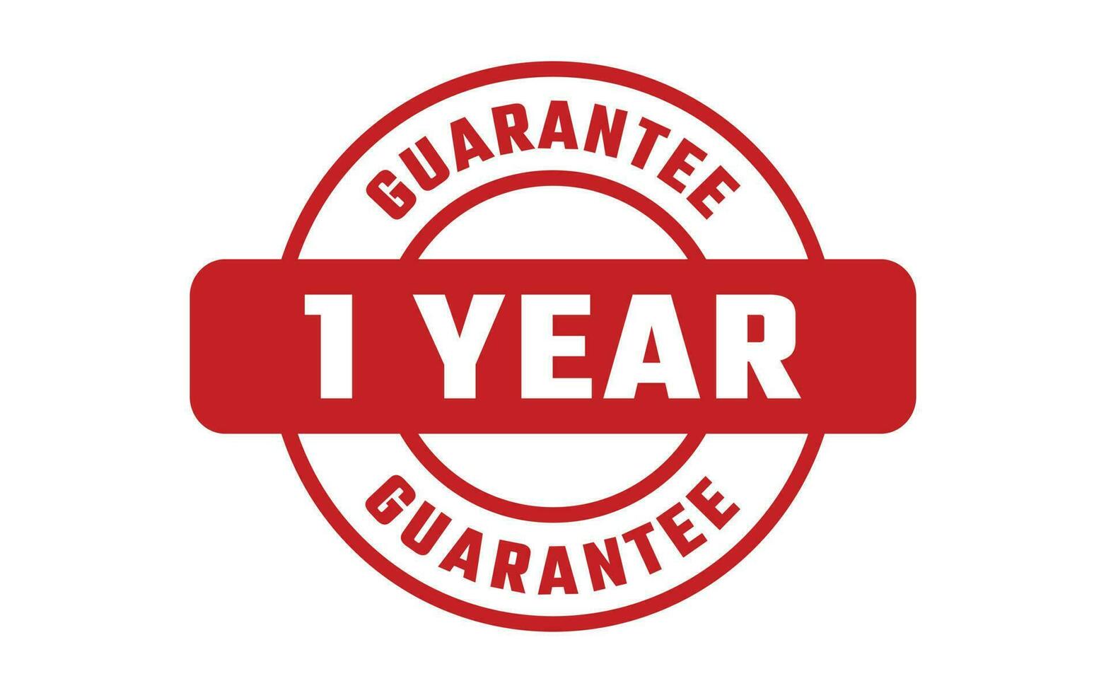 1 Year Guarantee Rubber Stamp vector