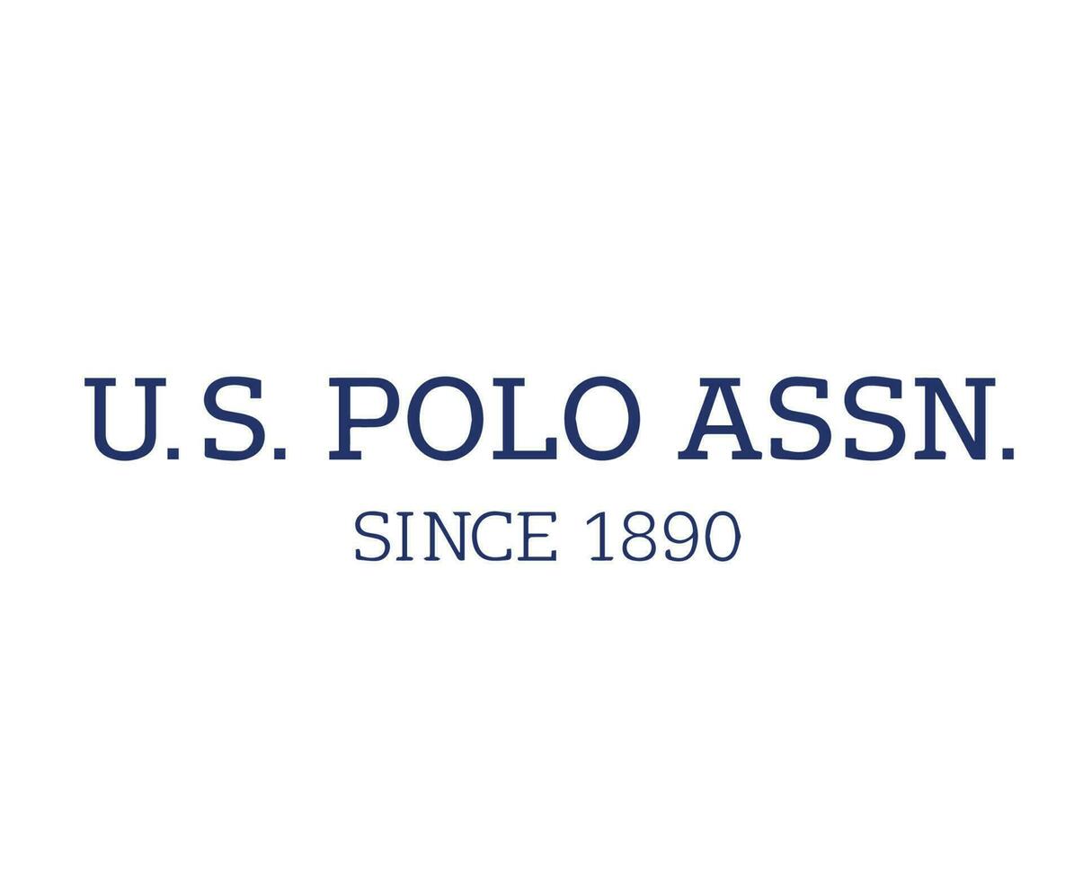 Us Polo Assn Brand Logo Symbol Name Blue Clothes Design Icon Abstract Vector Illustration