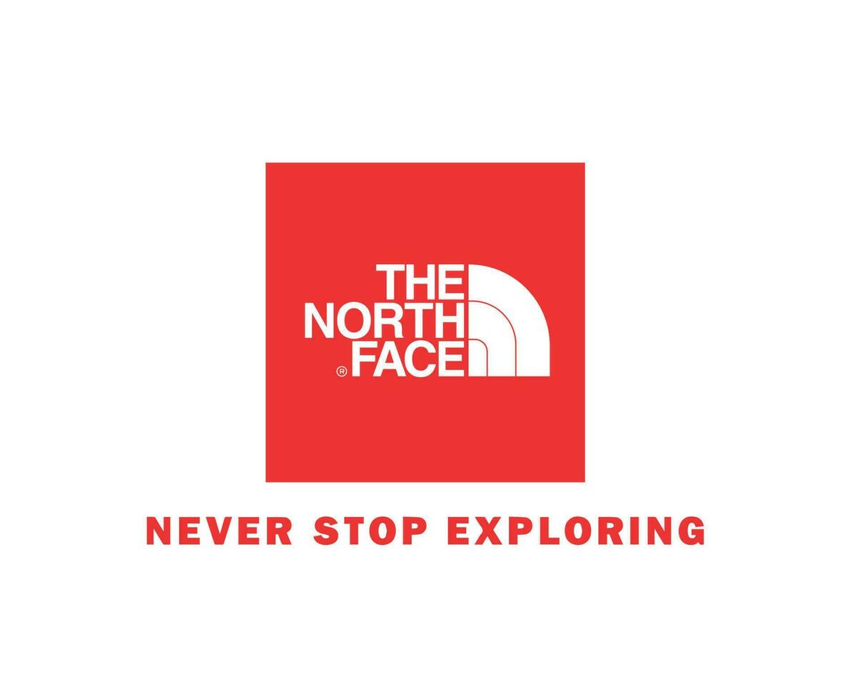 el norte cara marca logo símbolo rojo ropa diseño icono resumen vector ilustración