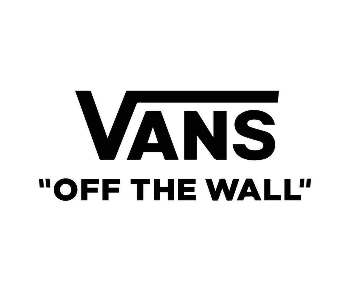 Vans Off The Wall Brand Logo Black Symbol Design Icon Abstract Vector Illustration