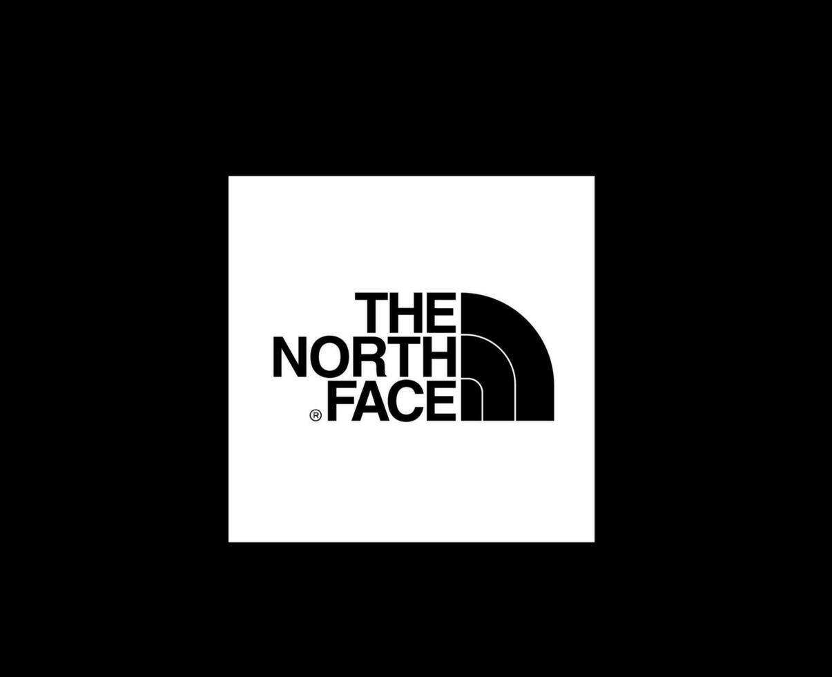 The North Face Brand Symbol Logo White Clothes Design Icon Abstract Vector Illustration With Black Background