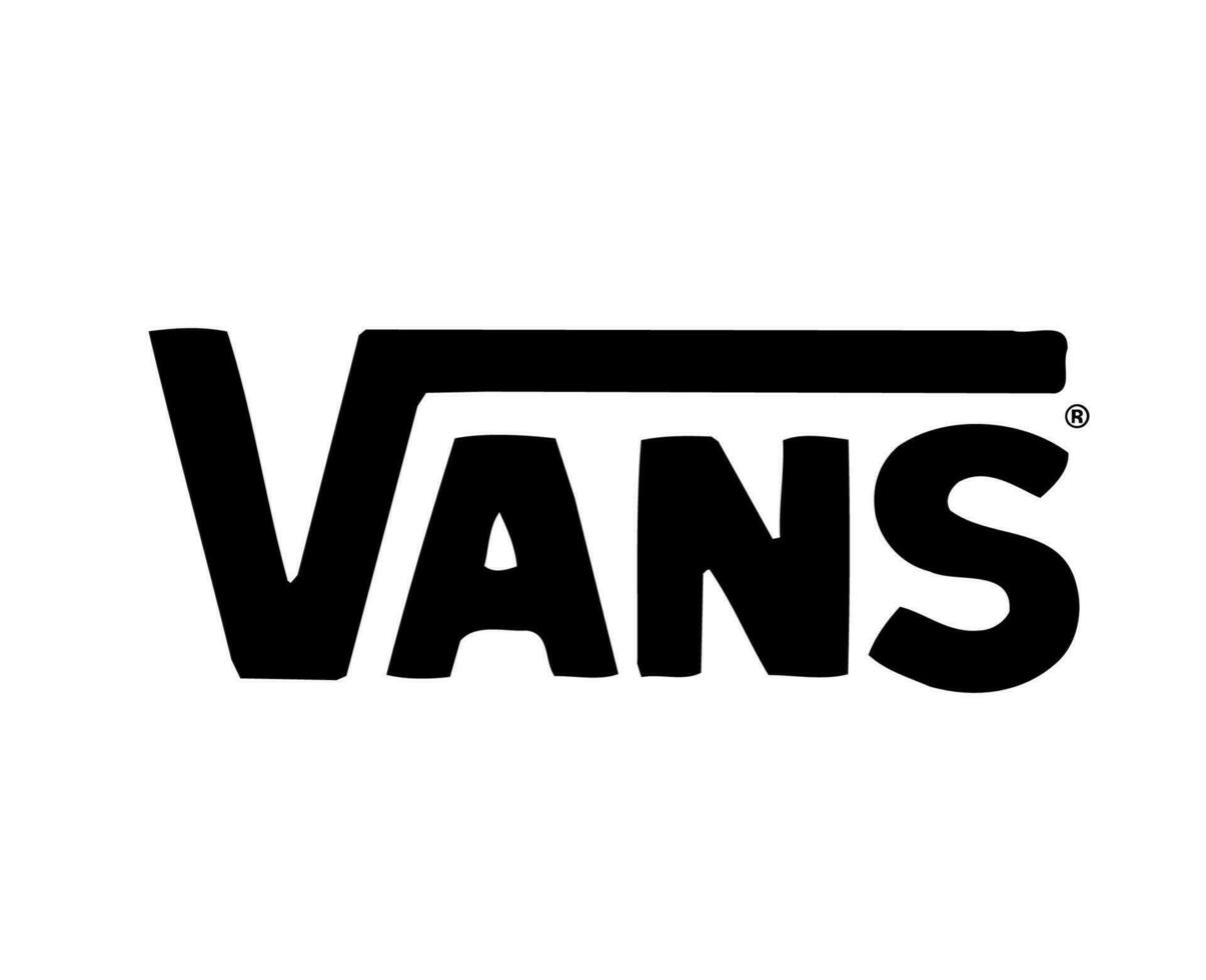 Vans Brand Symbol Black Logo Clothes Design Icon Abstract Vector Illustration