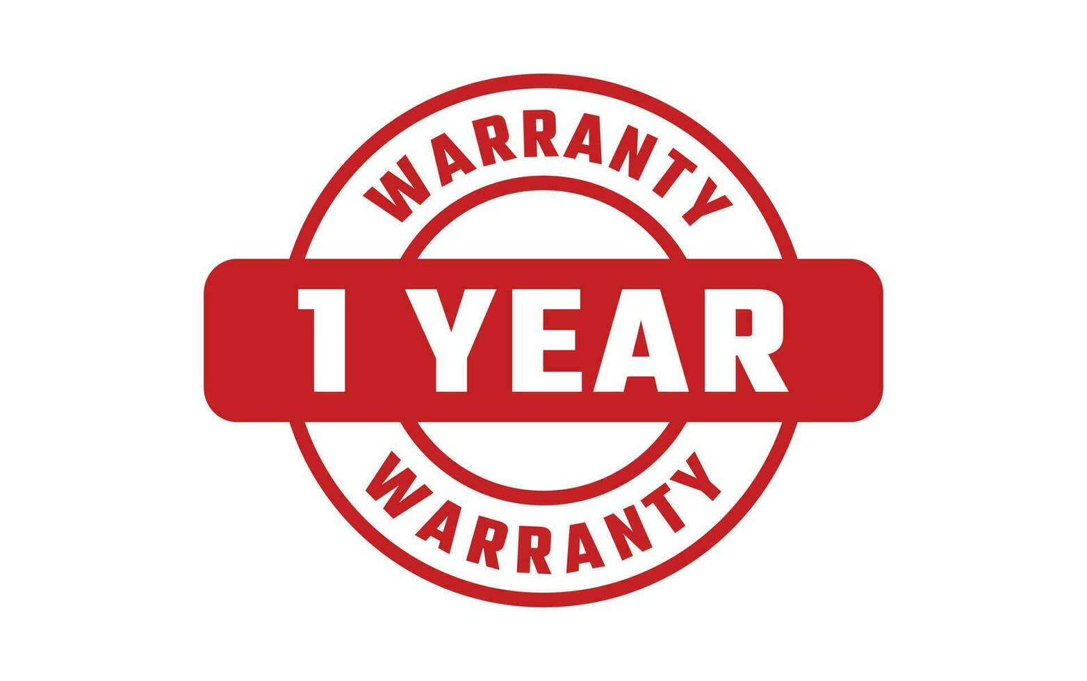 1 Year Warranty Rubber Stamp vector