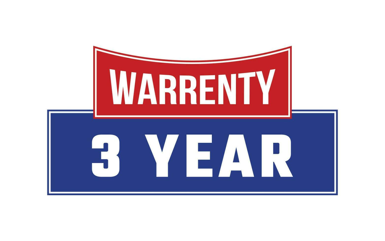 3 Year Warranty Seal Vector