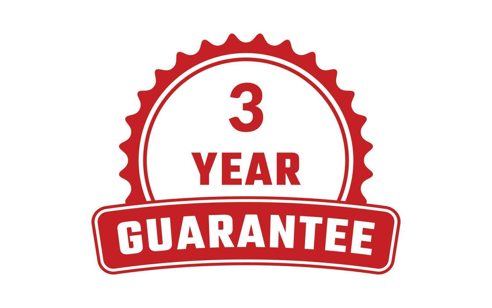 3 Year Guarantee Rubber Stamp vector