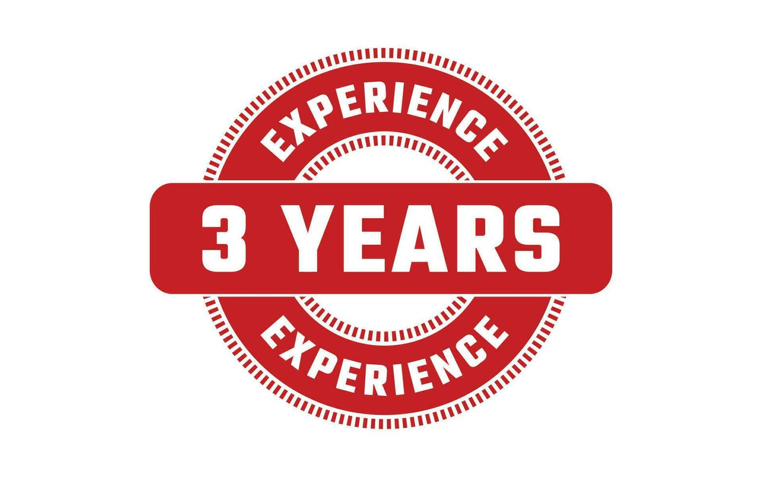 3 Years Experience Rubber Stamp vector