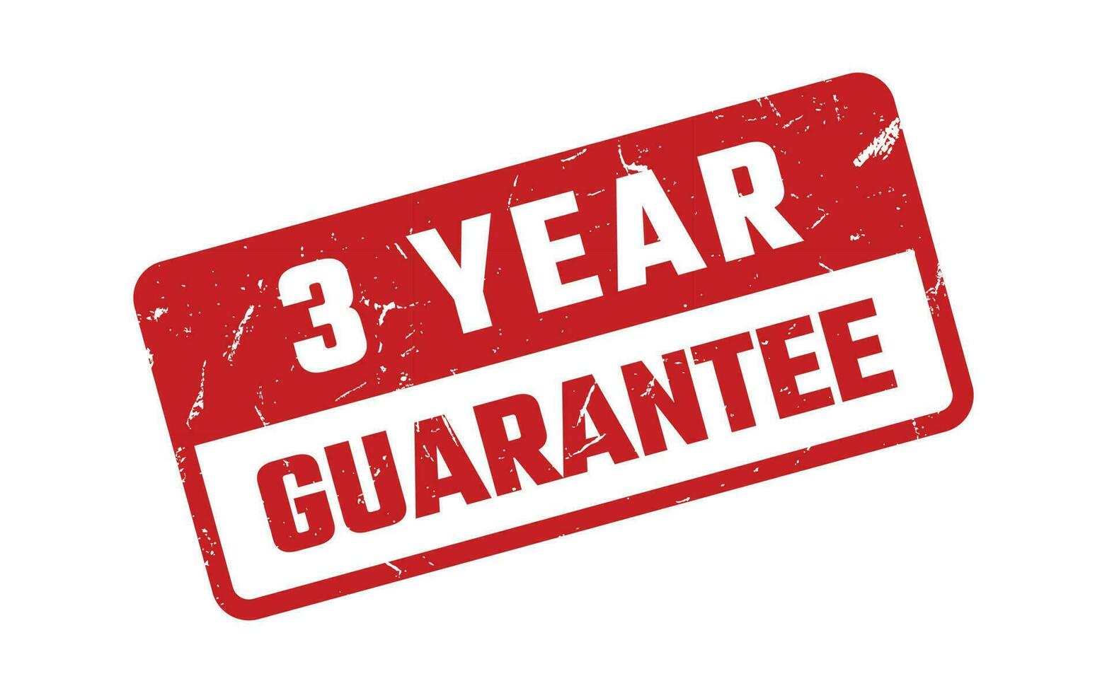 3 Year Guarantee Rubber Stamp vector