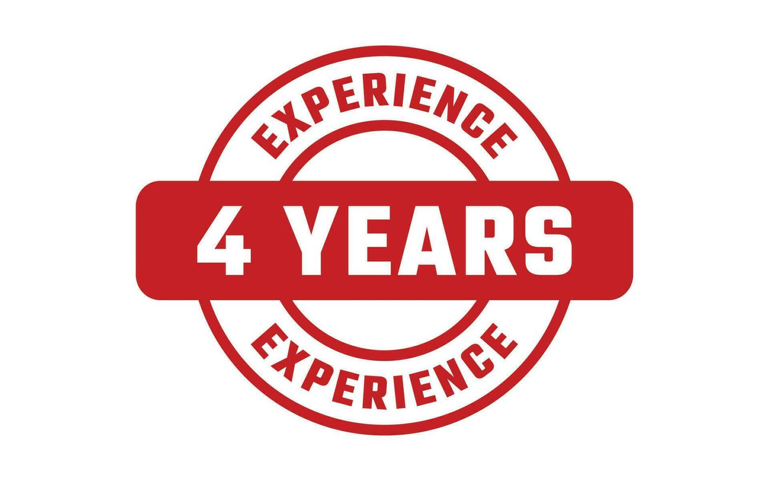 4 Years Experience Rubber Stamp vector