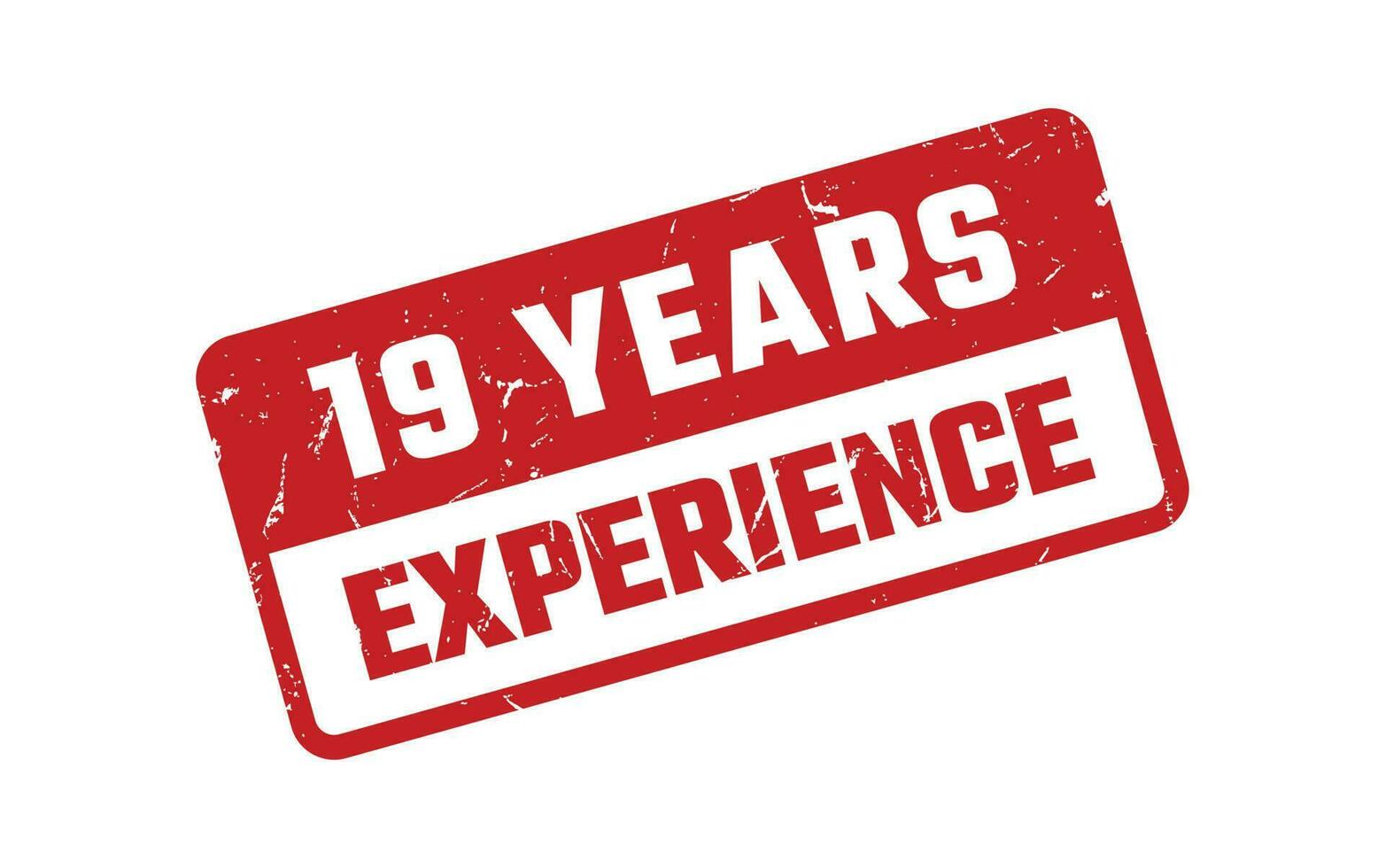 19 Years Experience Rubber Stamp vector