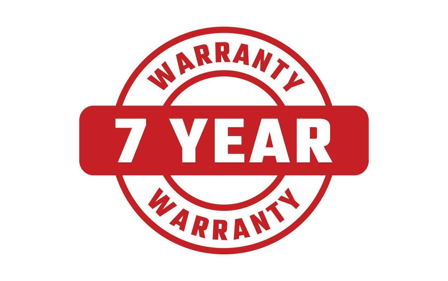 7 Year Warranty Rubber Stamp 24455636 Vector Art at Vecteezy