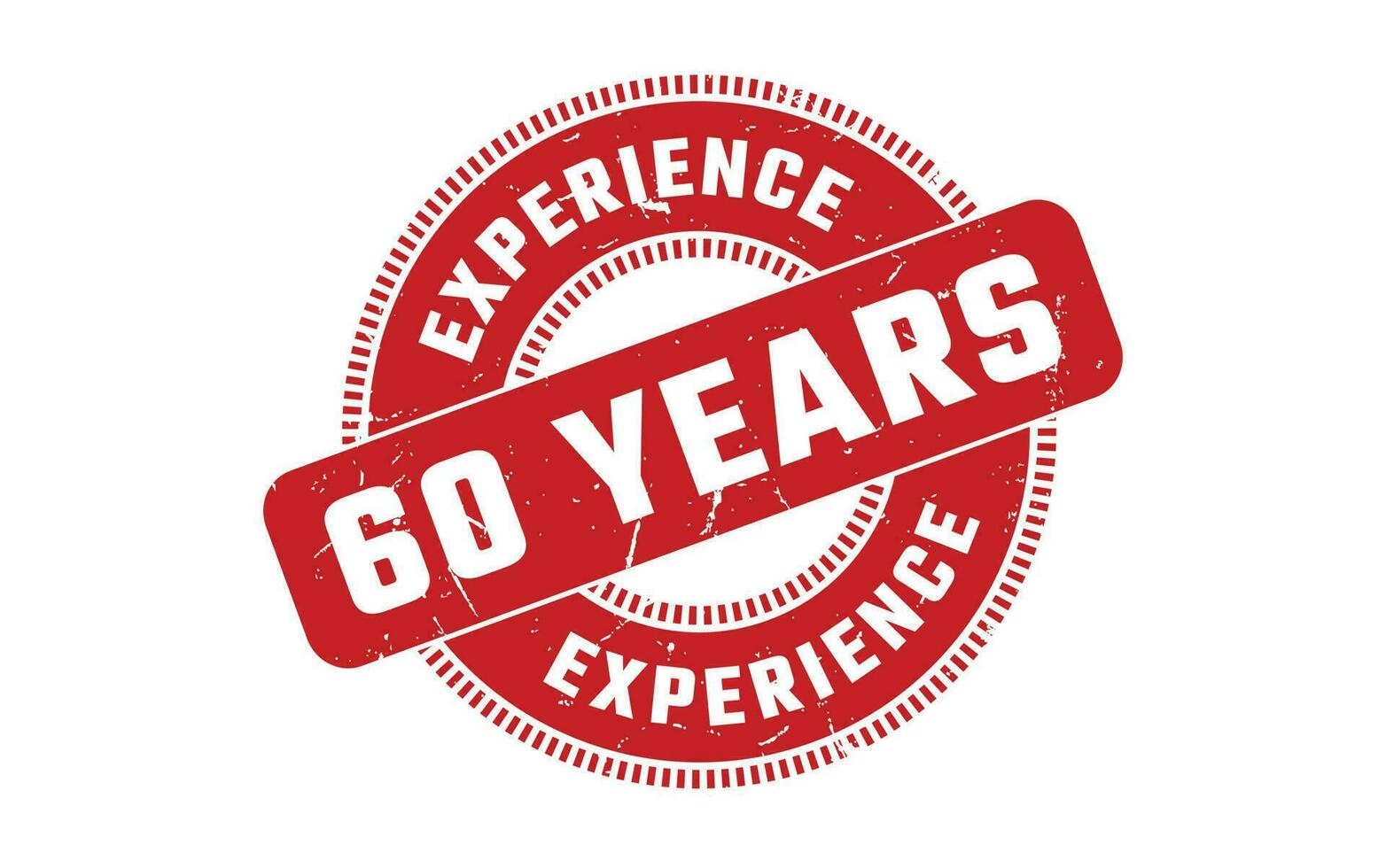 60 Years Experience Rubber Stamp vector