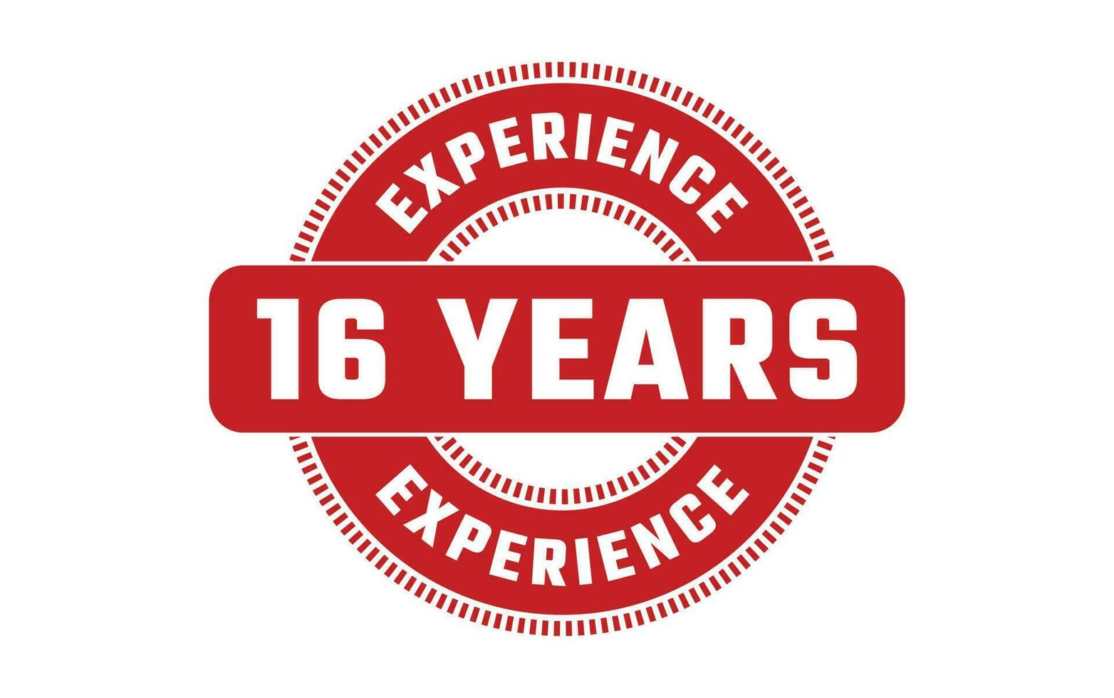 16 Years Experience Rubber Stamp vector