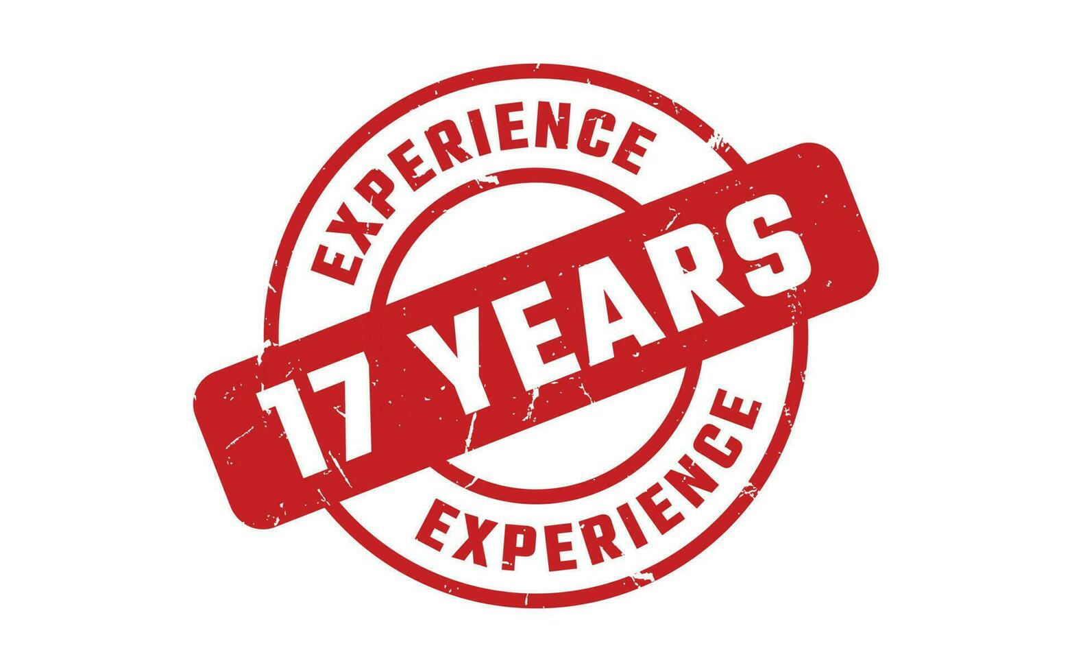 17 Years Experience Rubber Stamp vector