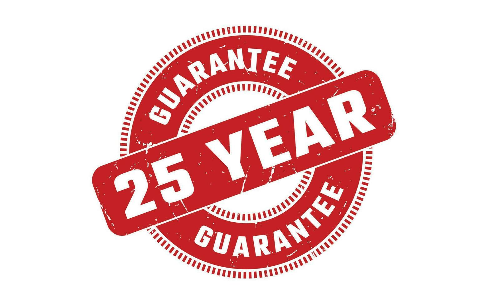 25 Year Guarantee Rubber Stamp vector