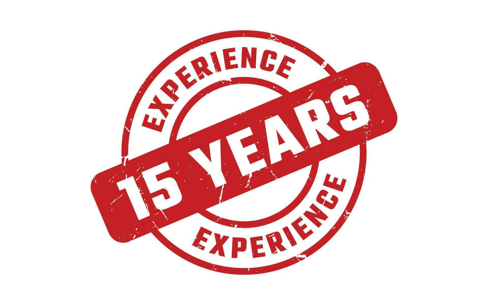 15 Years Experience Rubber Stamp vector