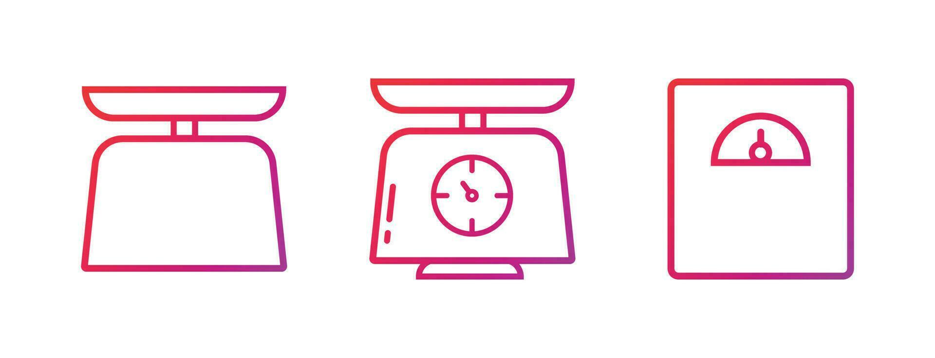 Weighing Scale Gradient Icon Vector Illustration