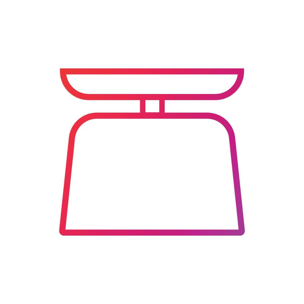 Weighing Scale Gradient Icon Vector Illustration