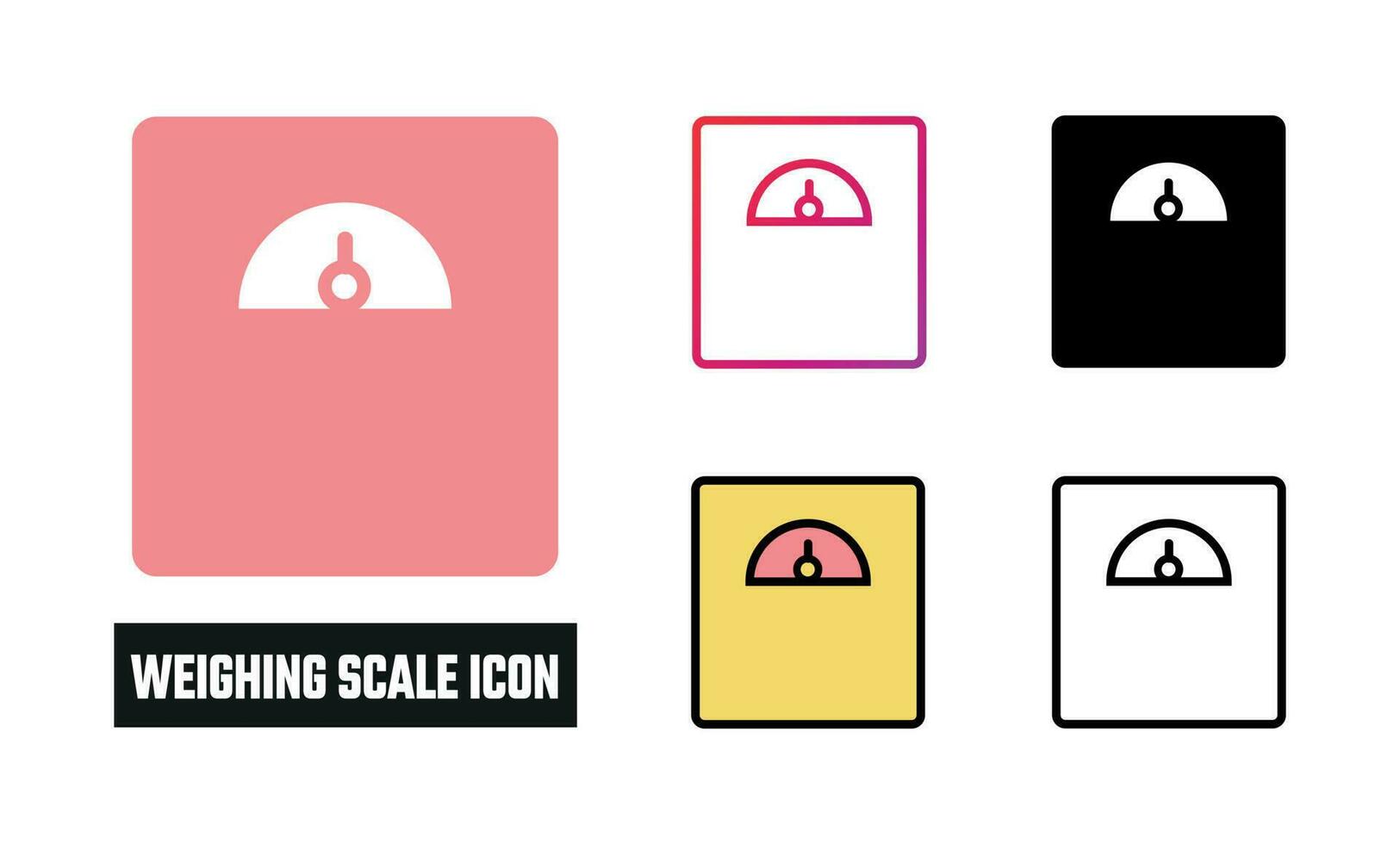 Weighing Scale Icon Set Vector Illustration