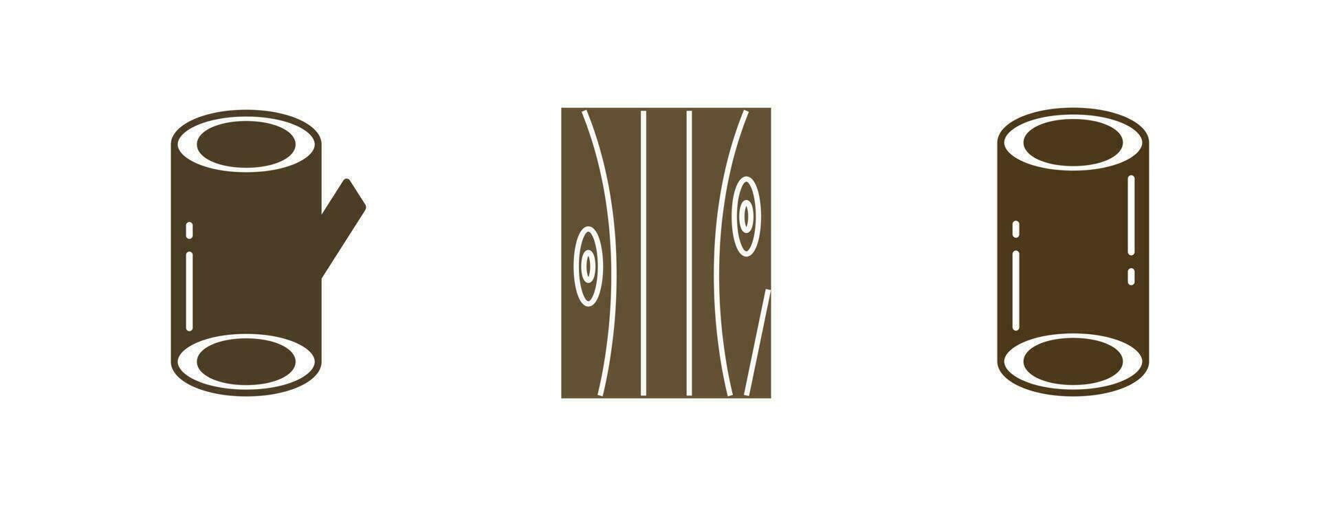 Flat Wood Icon Symbol Vector Illustration