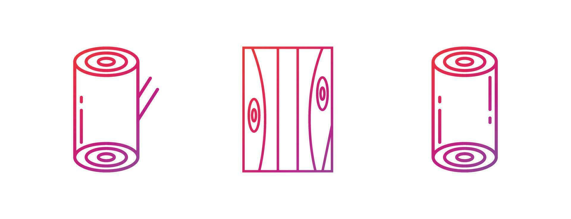Wood Gradient Icon Vector Illustration
