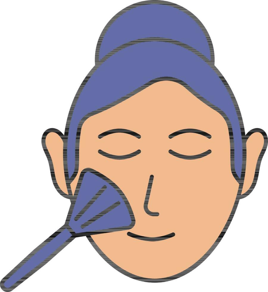 Applying Makeup On Face Icon In Blue And Orange Color 24455921 Vector applying-makeup-on-face-icon-in-blue-and-orange-color-24455921-vector