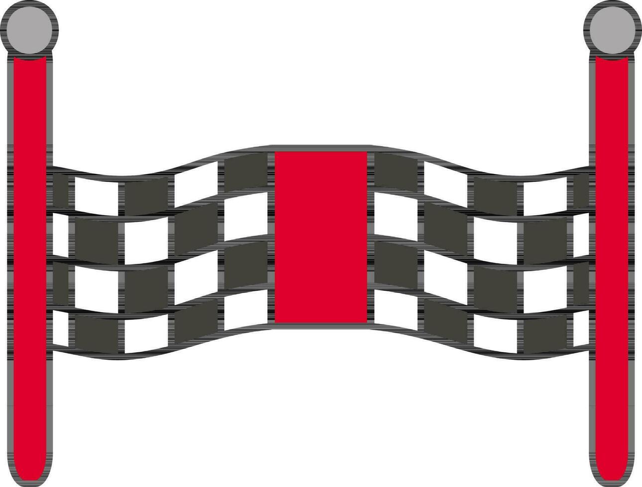 Finish Banner Or Flag Icon In Colorful. vector