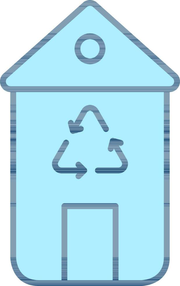 reciclaje hogar icono en azul color. vector