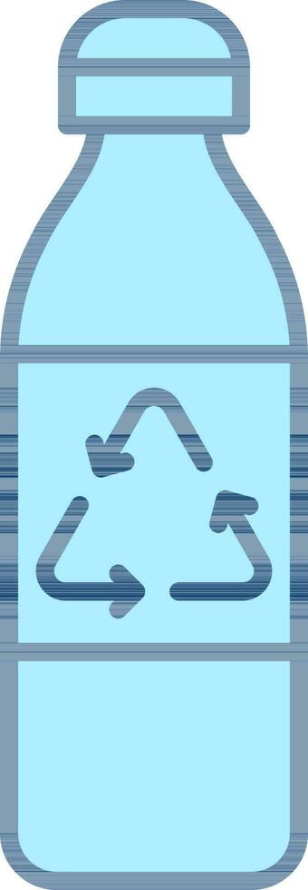 Recycling Plastic Bottle Icon In Blue Color. vector