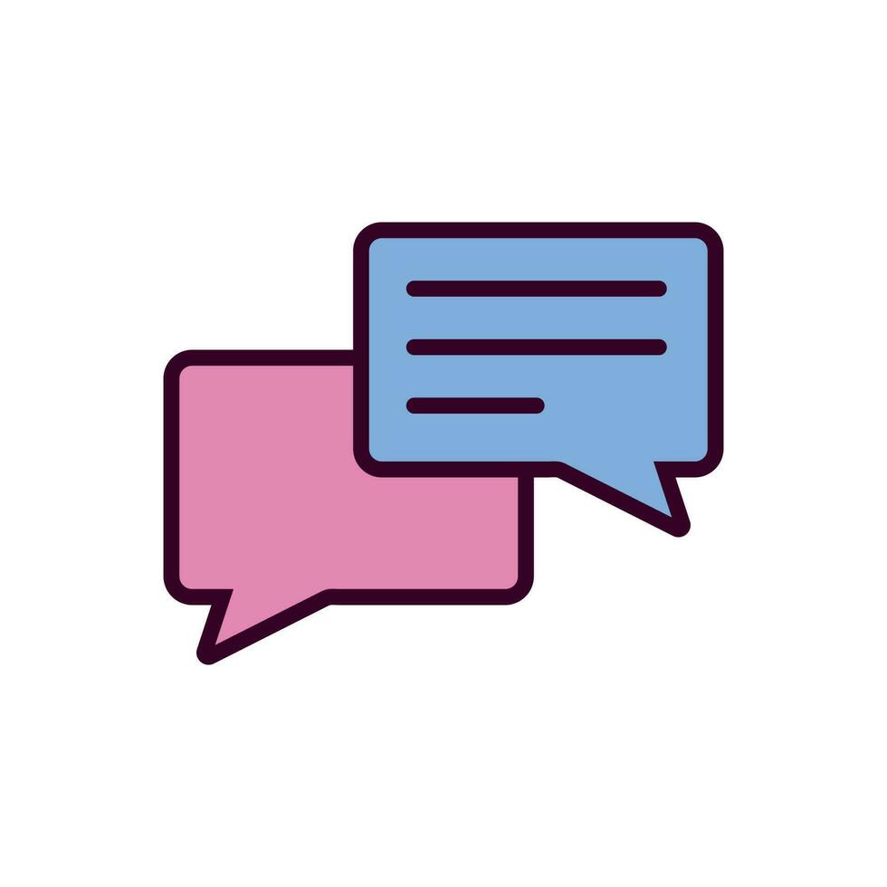 Talk Icon Vector Illustration. Talk Lineal Color Icon