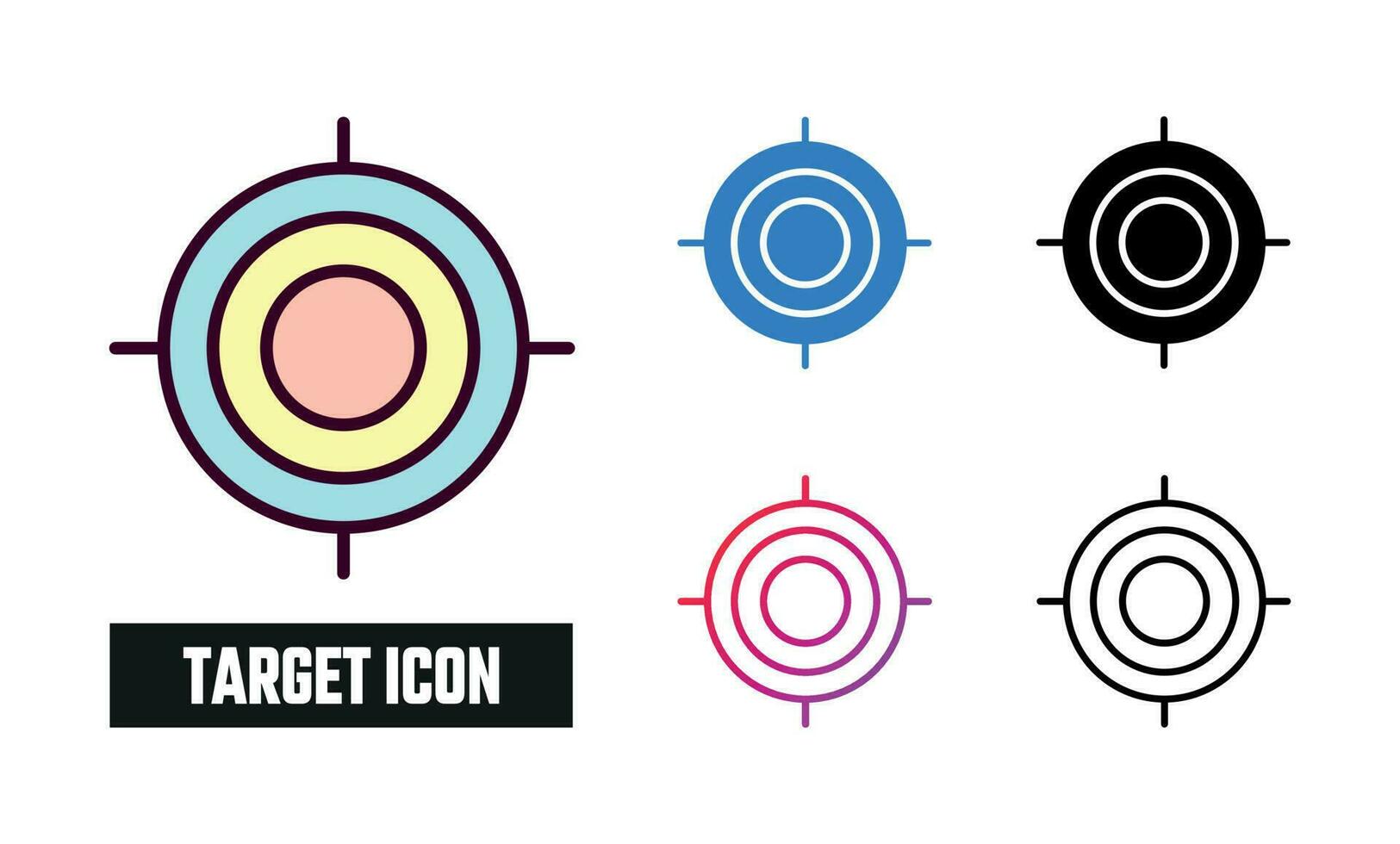 Target Icon Set Vector Illustration