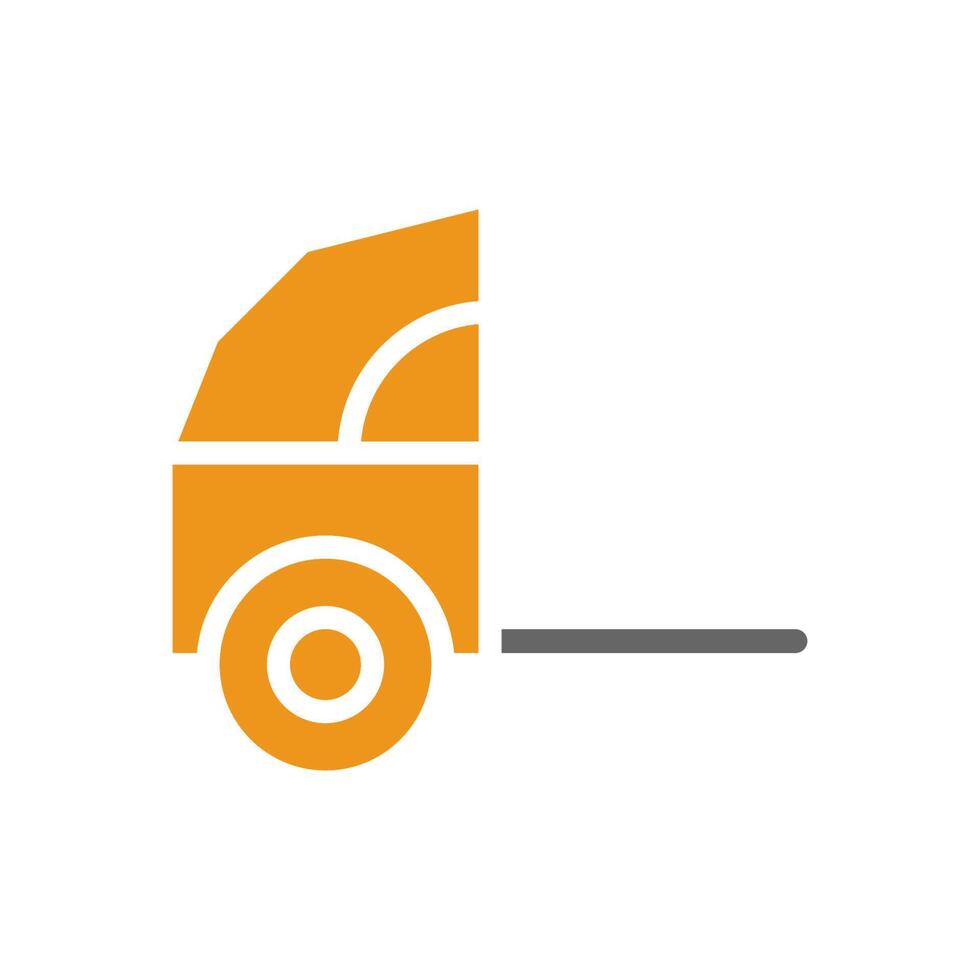 Rickshaw icon solid style orange grey colour chinese new year symbol perfect. vector