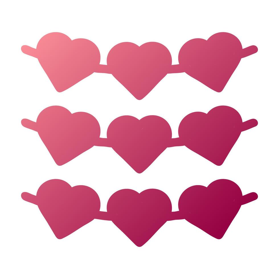 decoration icon solid gradient red colour mother day symbol illustration. vector