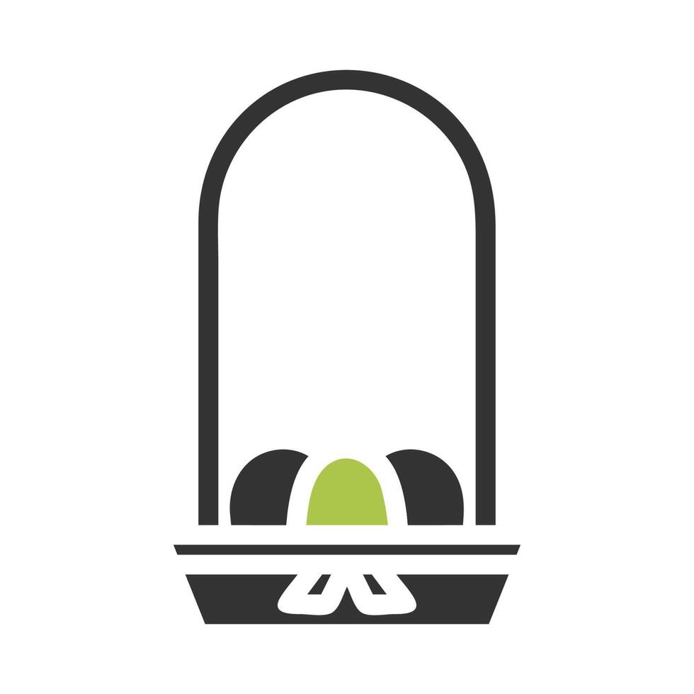 Bucket egg icon solid green grey colour easter symbol illustration. vector