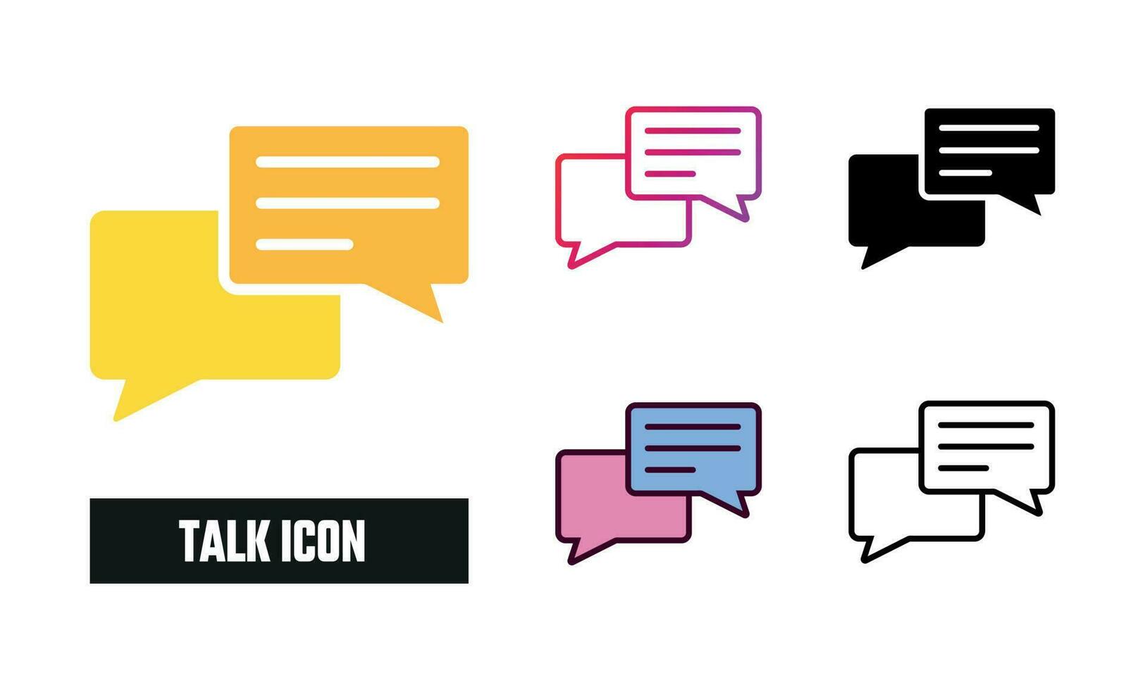 Talk Icon Set Vector Illustration