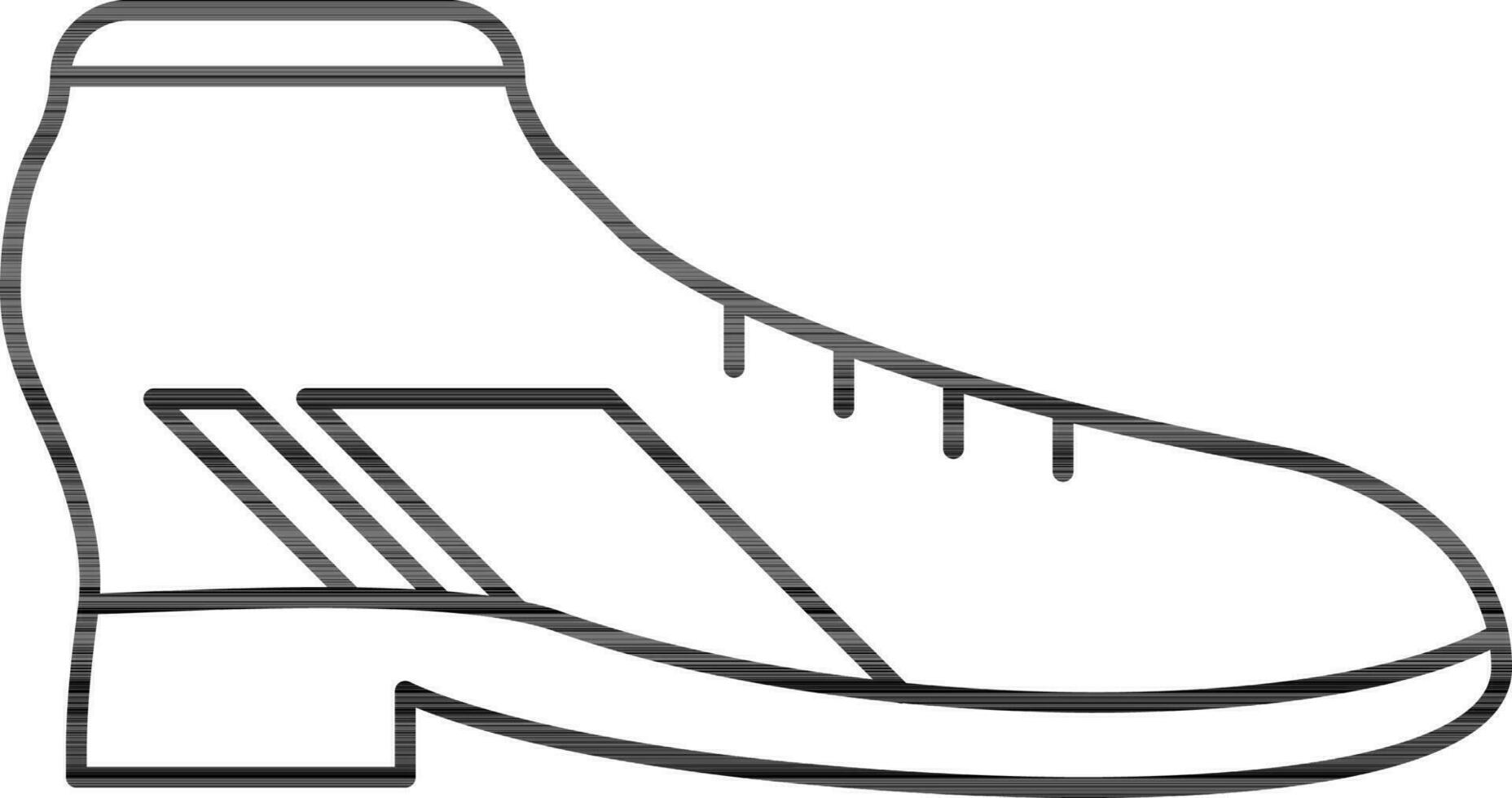Running Shoes Icon In Black Outline. vector