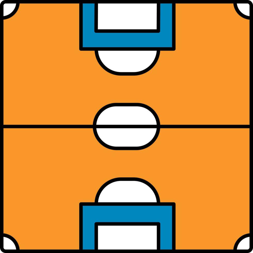 Colorful Football Field Icon. vector