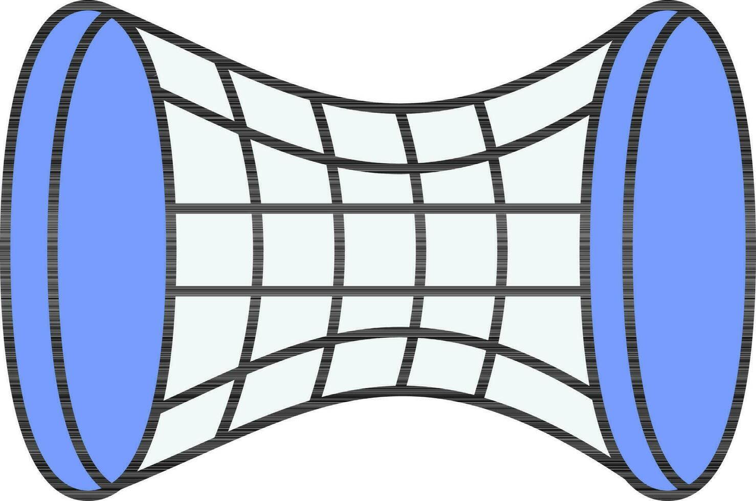 Wormhole Flat Icon In Blue And White Color. vector