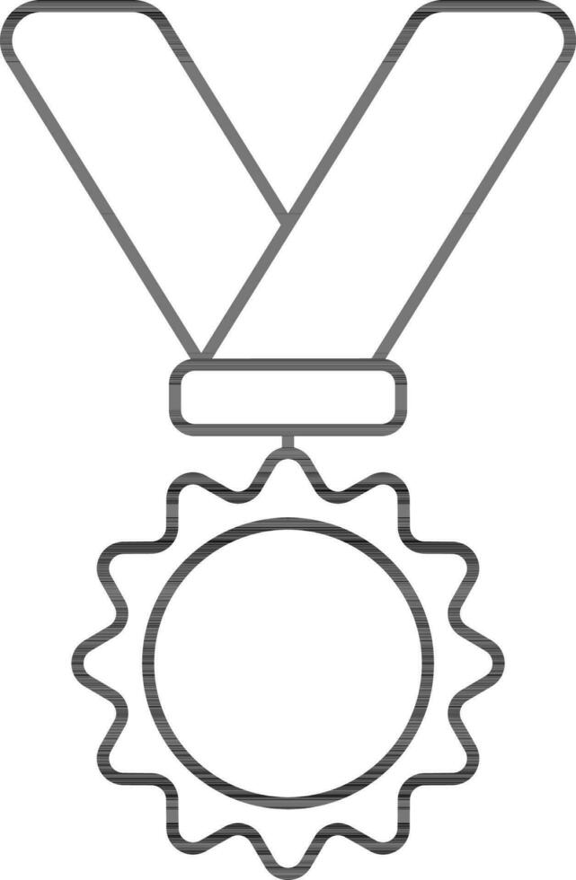 Medal Icon In Line Art. vector