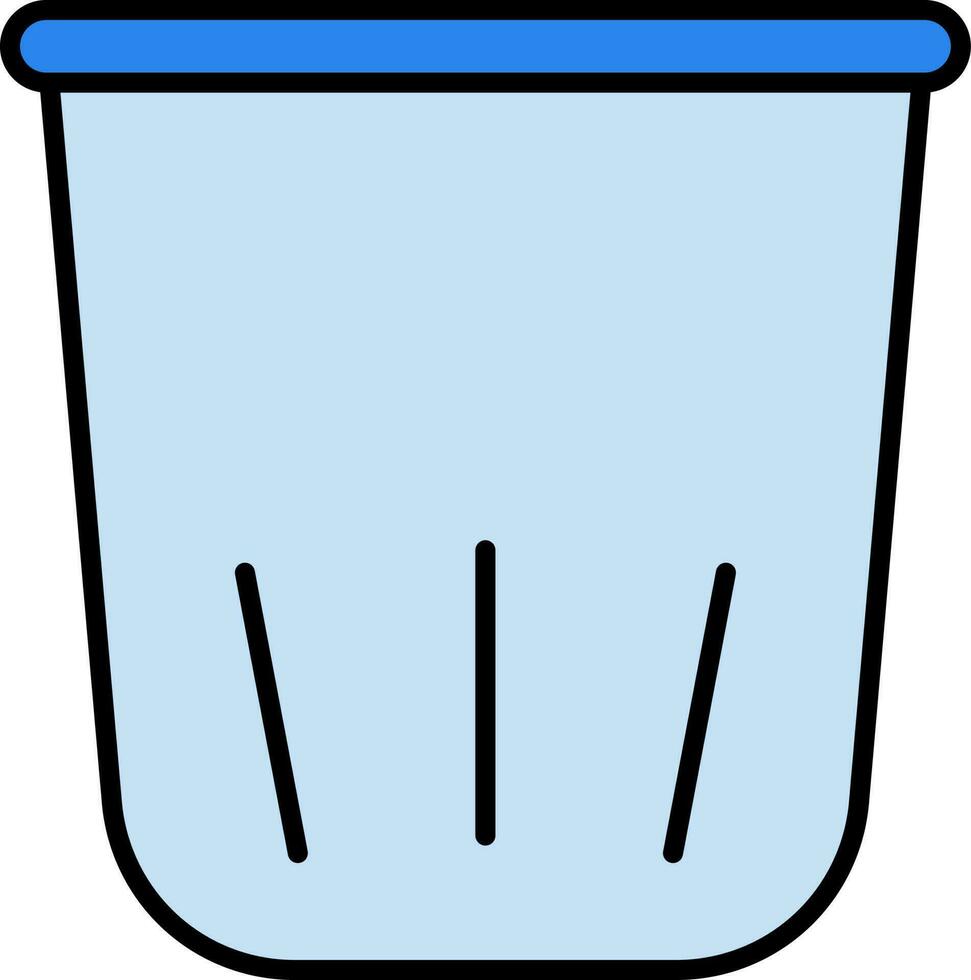 basura icono en azul color. vector