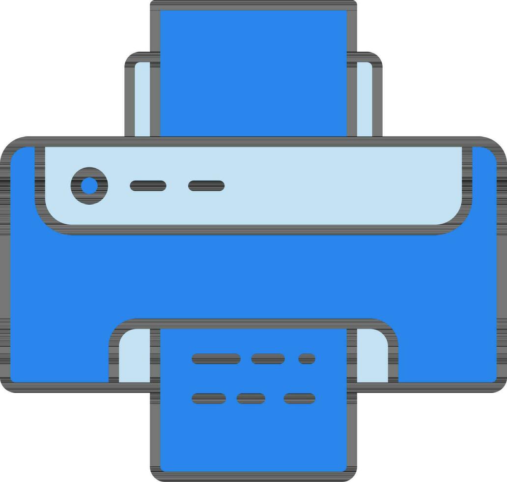 Printer Icon In Blue Color 24456420 Vector Art at Vecteezy