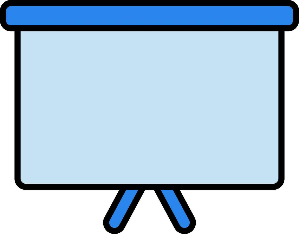 Canvas Stand Icon In Blue Color. vector