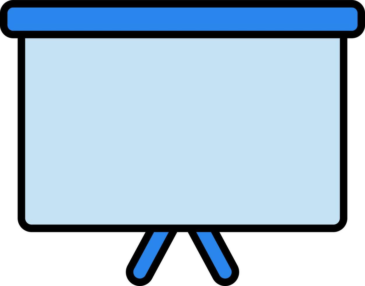 Canvas Stand Icon In Blue Color. vector