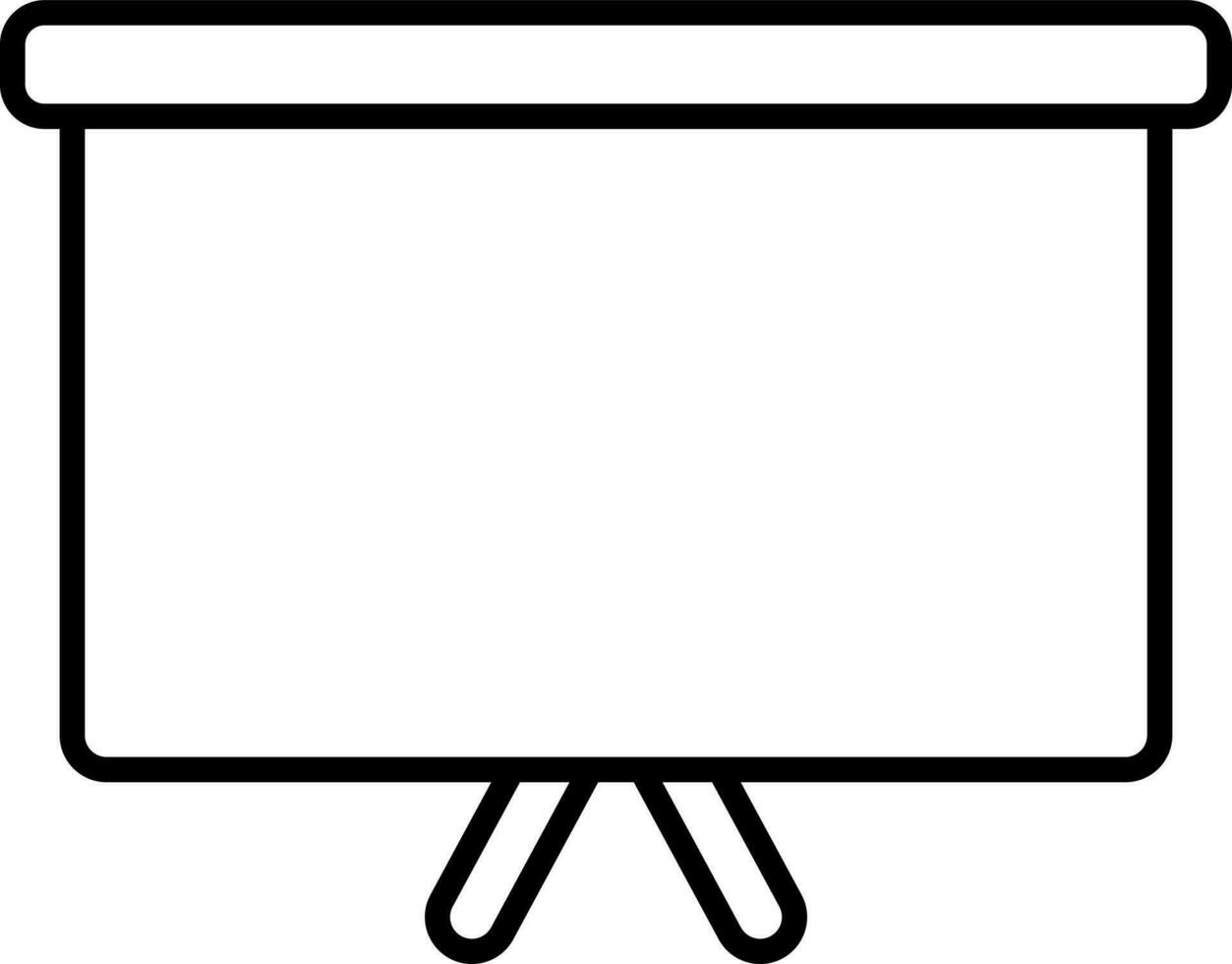Canvas Stand Icon In Black Outline. vector