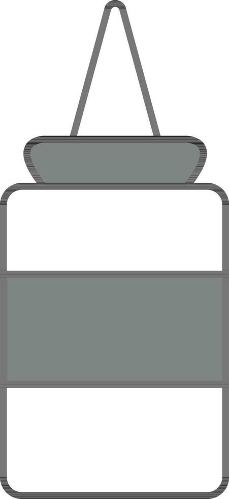 Dropping Bottle Icon In Grey And White Color. vector