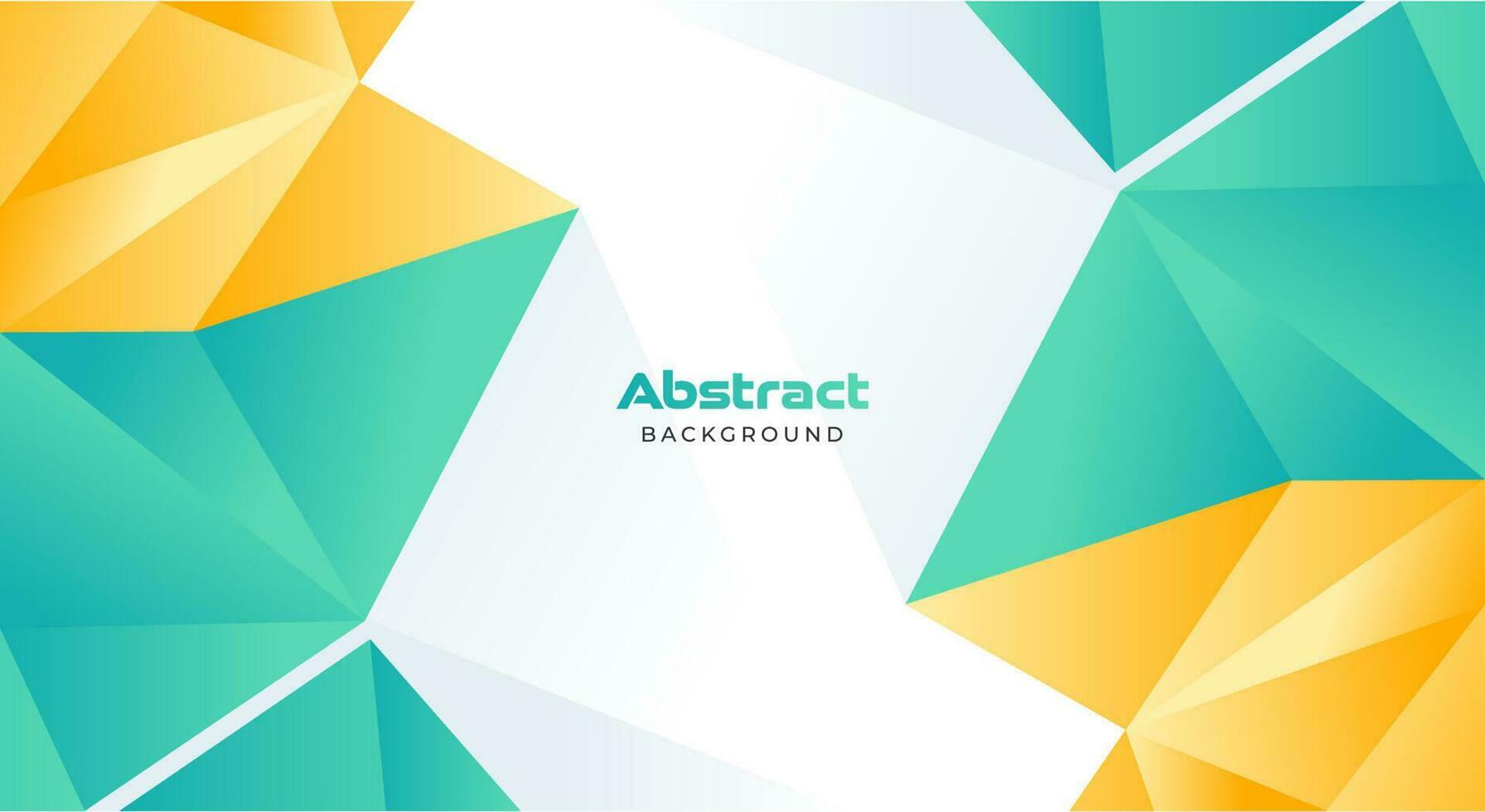 Abstract green and yellow polygonal background vector