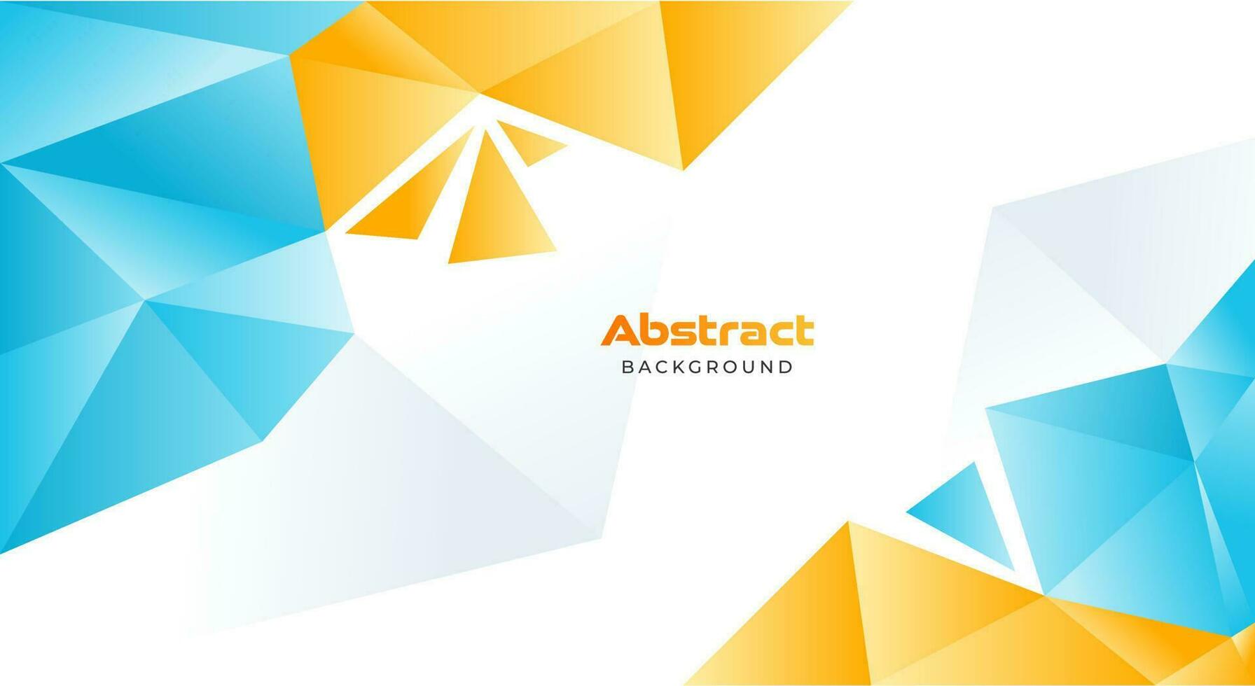 Abstract blue and yellow polygonal background vector