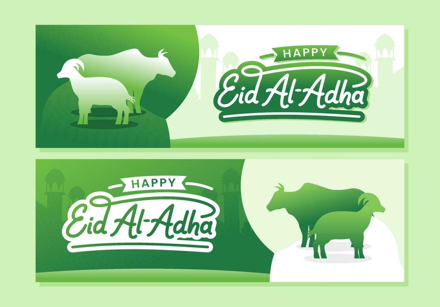 Eid al adha islamic banner template vector