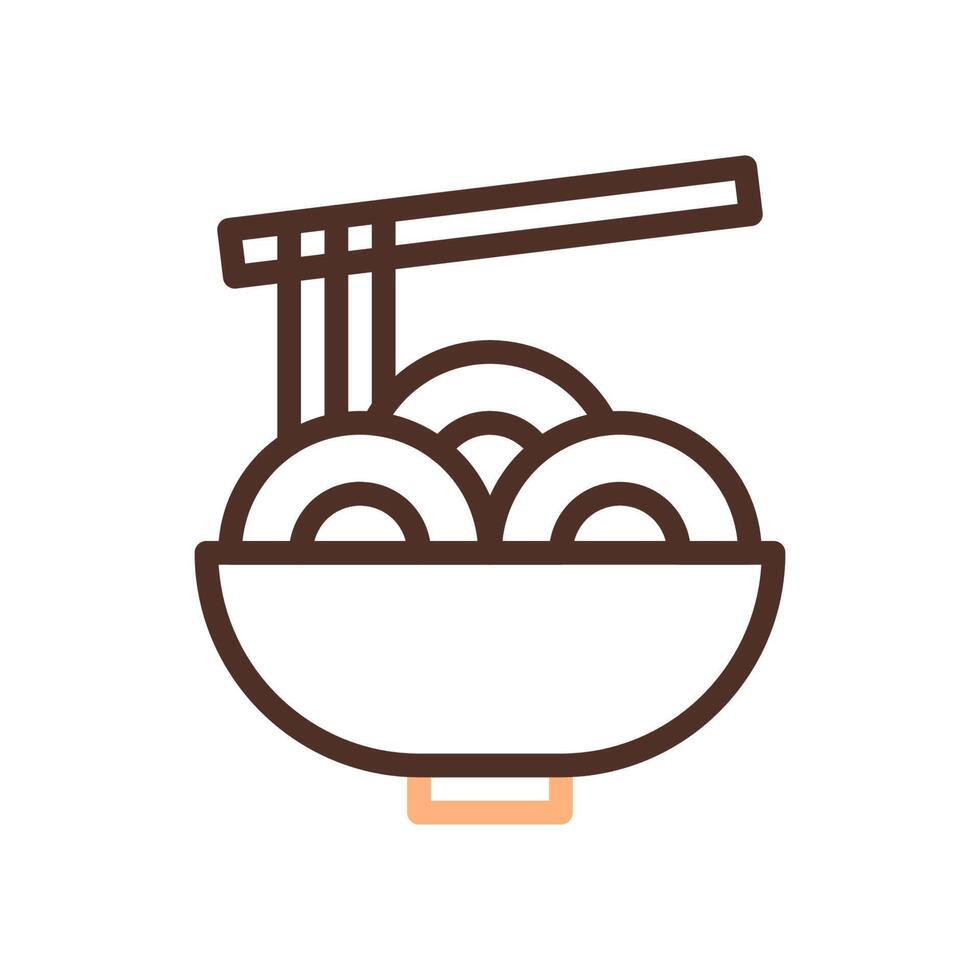 Noodle icon duocolor brown colour style chinese new year symbol perfect. vector
